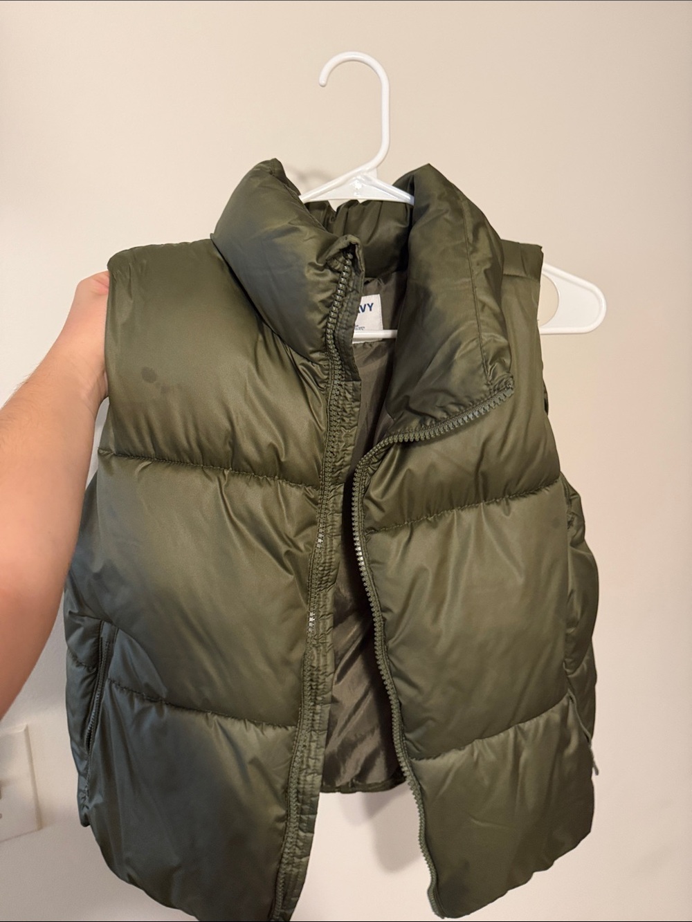 Old Navy Olive Green Puffer Vest
